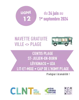 Horaires été 2024 Bus Côte Landes Nature