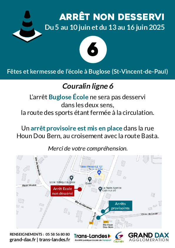 Plan détaillée Couralin Buglose