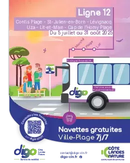 Horaires été 2025 Bus Côte Landes Nature
